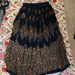 Long black skirt with BELLS